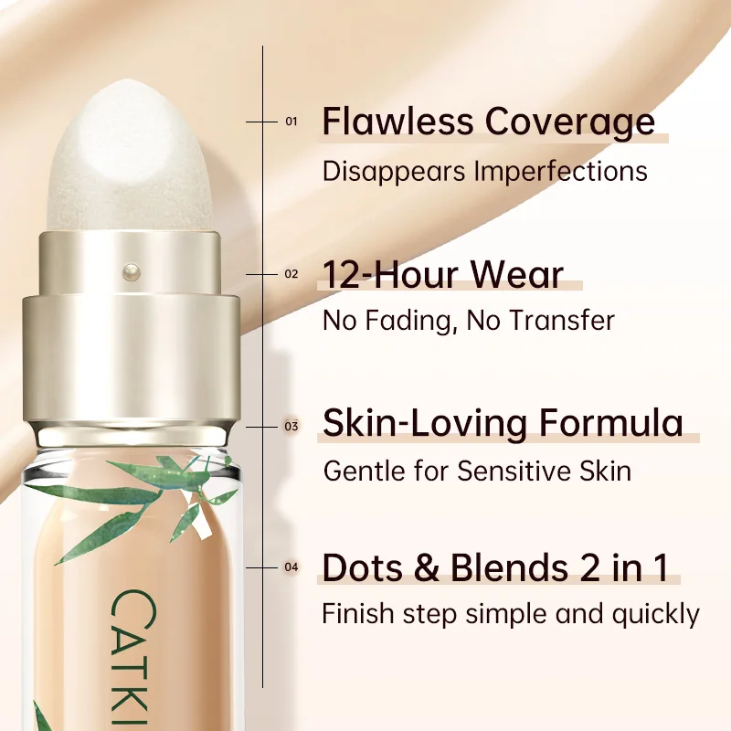 CATKIN パンダ双頭コンシーラー液体オイルコントロールコンシーラークリームスポットくまスキンケア