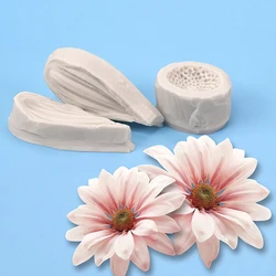 3Pcs Daisy Wild Chrysanthemum Silicone Cake Baking Mold Sugarcraft Chocolate Cupcake Resin Tools Fondant Decorating Tools