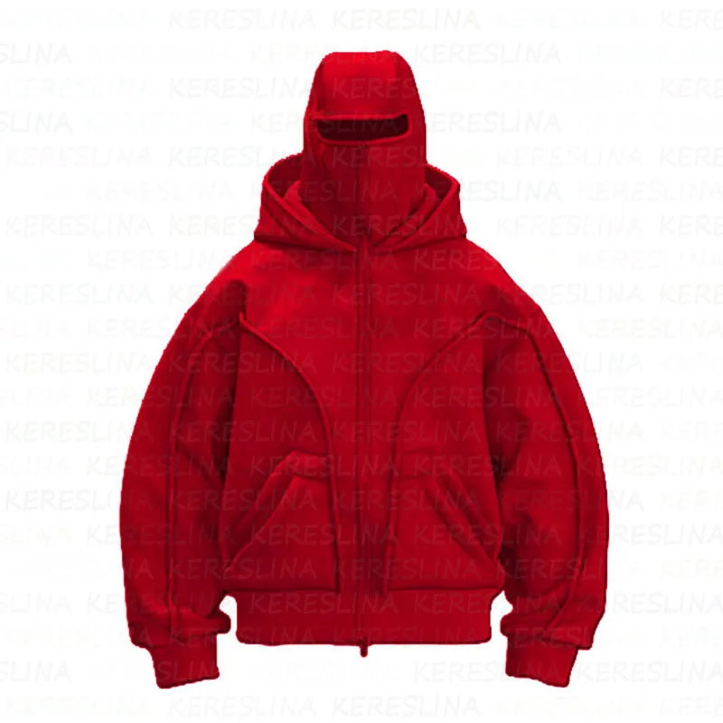 

Fashionable street men's and women's loose high street double hoodie, European and American retro hoodie, solid color versatile