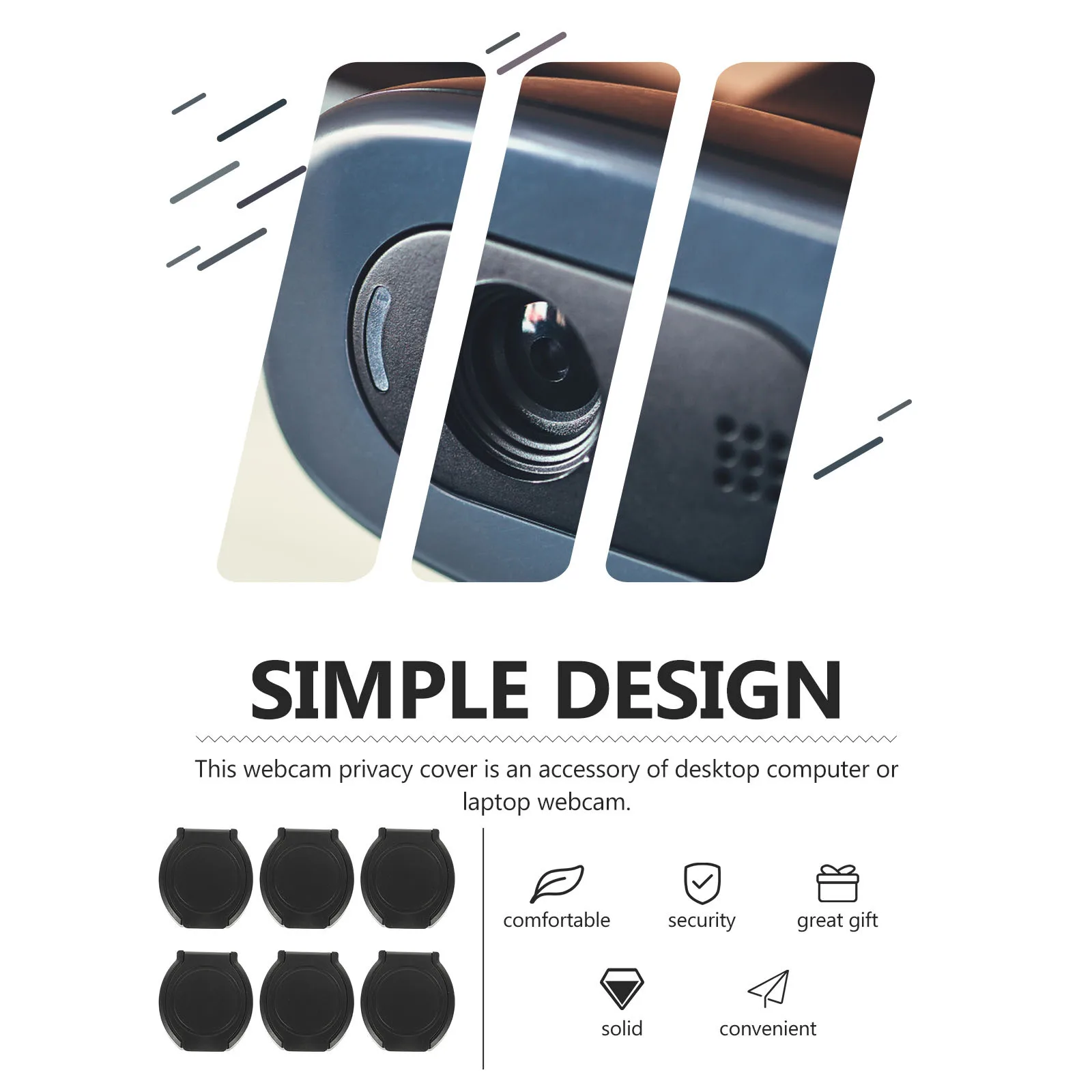 

6pcs Webcam Camera Cover Usb Privacy Protector For Laptop Computer Lens Dust Proof High-Strength Plastic Video