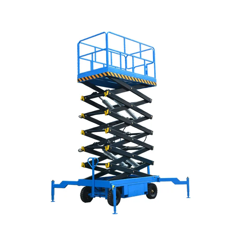 12m Electric Mobile Stainless Steel Hydraulic Cylinder Drive Platform New Condition 100kg Load Capacity Manual Control 4-Person