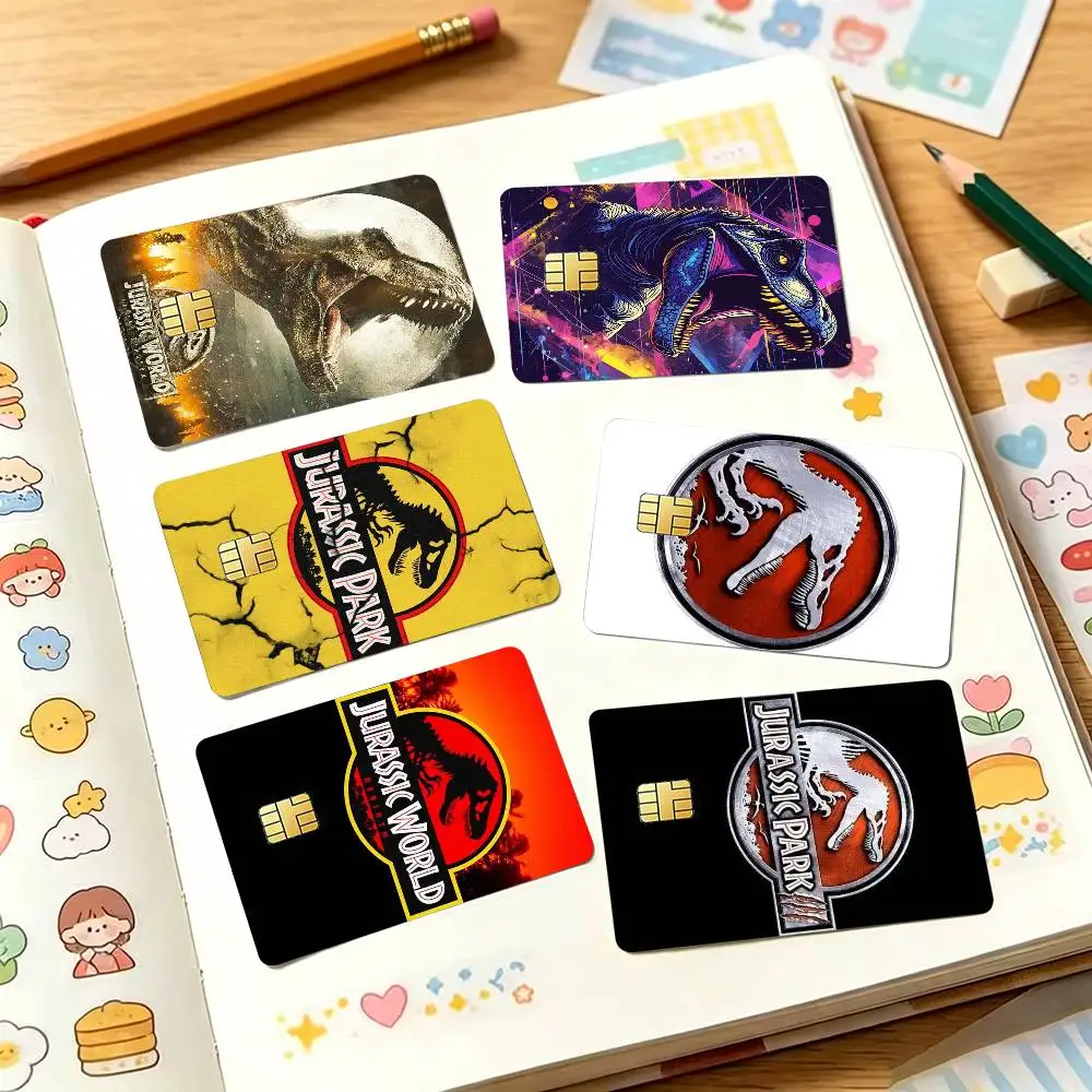 Jurassic Park D-Dinosaur World  Credit Card HD Stickers Small Chip Waterproof Sticker Game Card Decal Gift