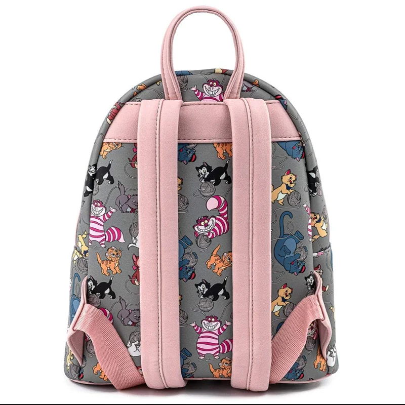 Stock Loungefly Disney  Backpack Cute Cartoon Print Backpack Women\'s Casual Bag Student Satchel Cat Shoulder Bag Kids Backpack