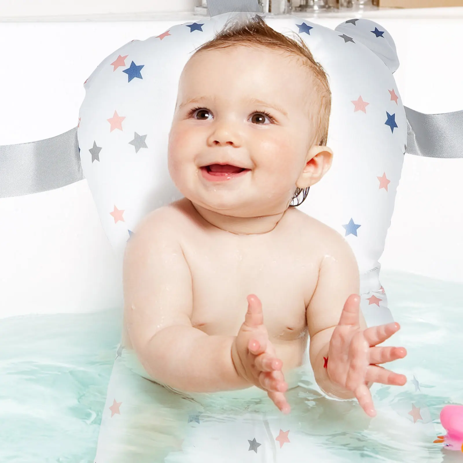

1Pcs Infant Bath Mat Spinal Protection Non-Slip Soft Comfortable Sunken Design Bathtub Cushion Bath Mat Shower Cushion