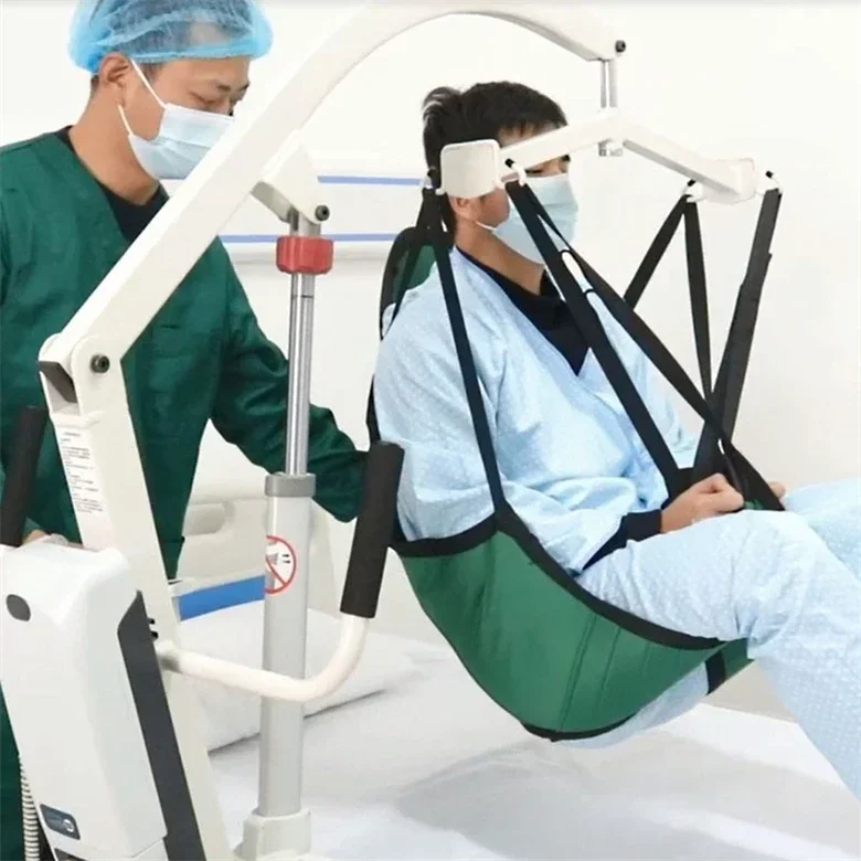 

Soft padded U-shape patient lifting carry sling with full back head support easy for transfer disabled position