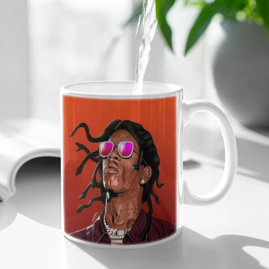 Young T-Thug Pop Hip-Hop Rap Star Classic Movie Mug 11oz Black Ceramic Coffee Mug Friends Birthday Gift Mug