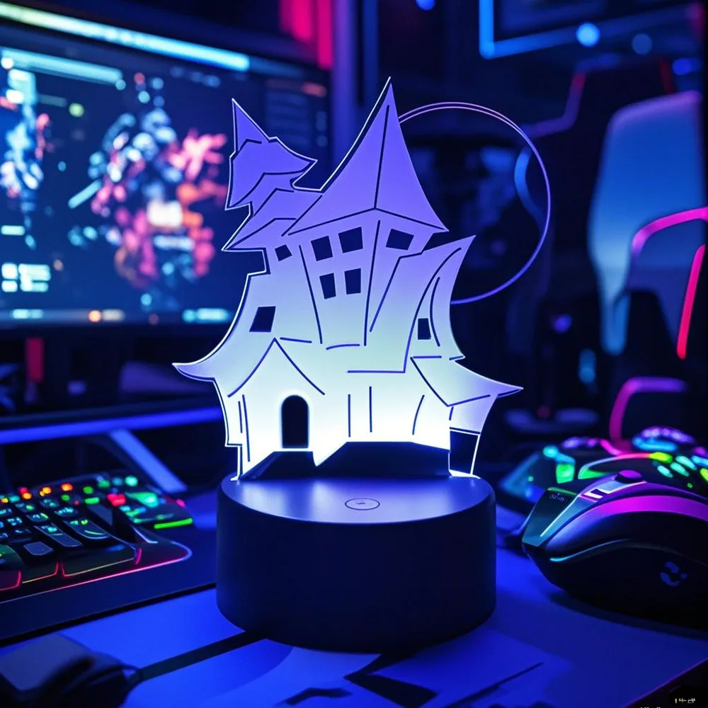 

7/16 Color Dimming Night Light Church Style USB Powered Lights Divine Significance Ambiance Table Lamp For Room Decoration