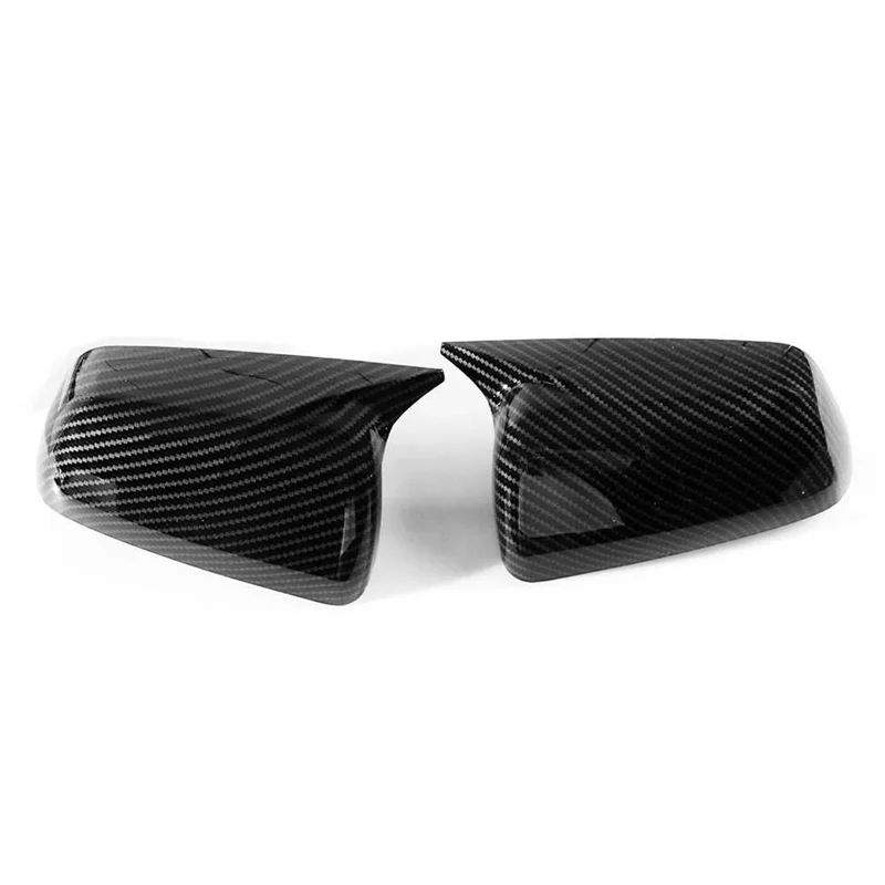 Door Rearview Mirror Cover Cap Trim Accessories - ABS Carbon Fiber