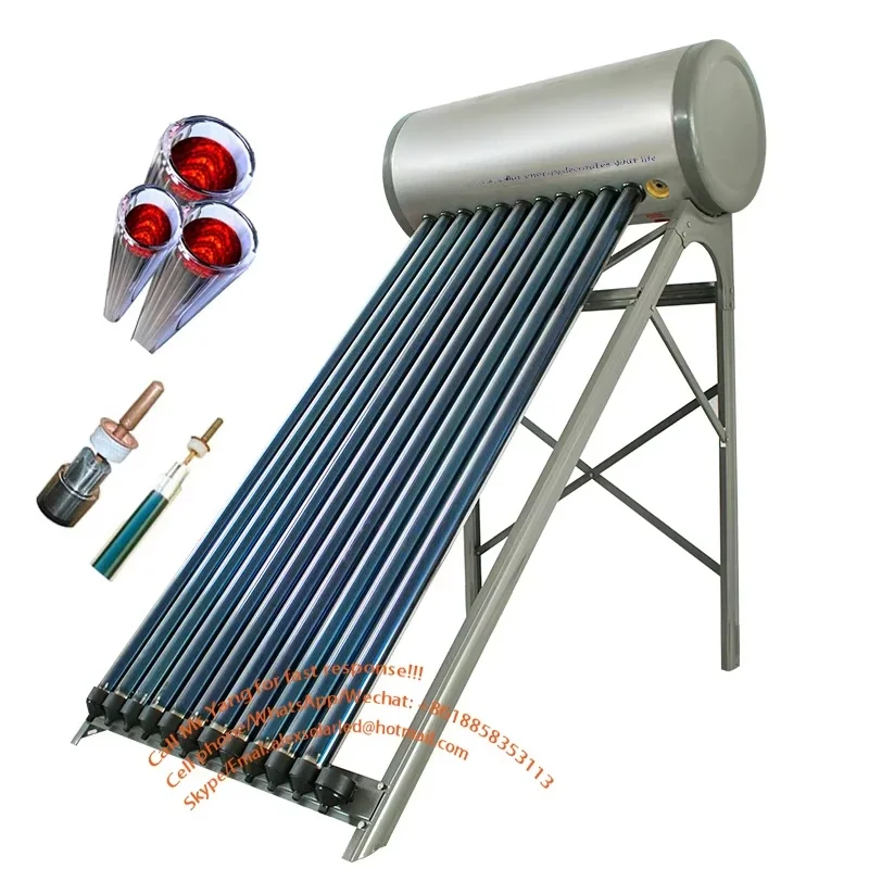 Factory Price 100L 150L 200L 300L 360L Integrated Heat Pipe Pressurized Solar Water Heater