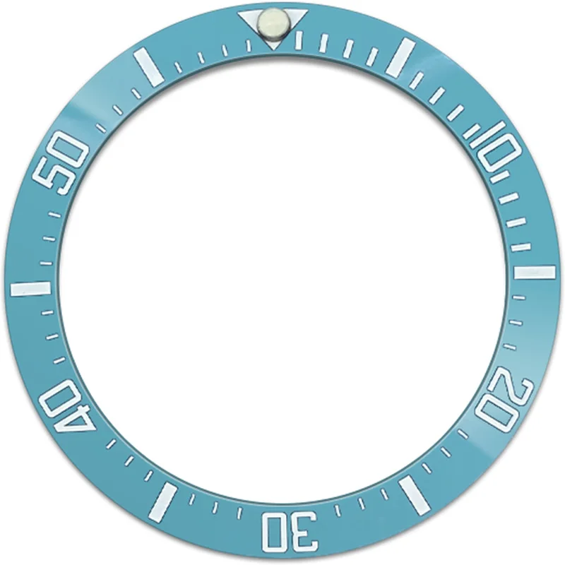 Inserto de bisel de reloj de cerámica de 38mm x 30,7mm para relojes mecánicos Brillante, alta dureza, sin óxido ni decoloración NH35 NH36