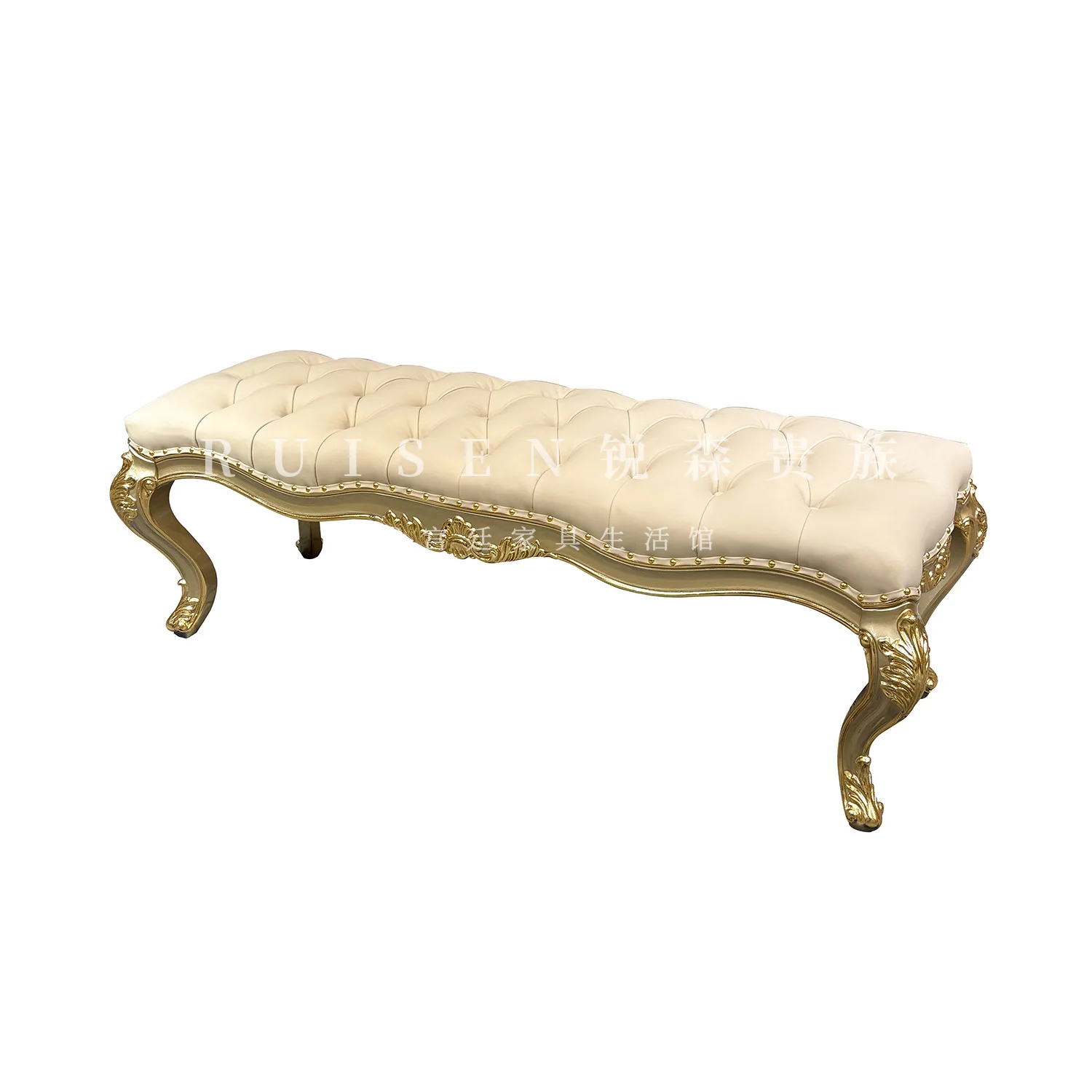 Vanity Stool Luxury Leather Bedroom Easy Assembly Sturdy Durable Stable Construction Space Saving Comfortable Waterproof