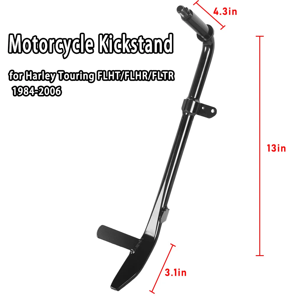 Motorcycle 10 11 12 inch Kickstand Side Stand Kit Parking Footrest Bracket For Harley Touring FLHT/FLHR/FLTR 1984-2006