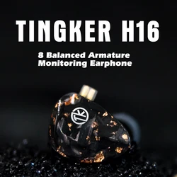 TINGKER 오디오 센스 8 밸런스드 아마추어 모니터링 이어폰, 분리형 0.78 2 핀 케이블, 알루미늄 쉘, 구매