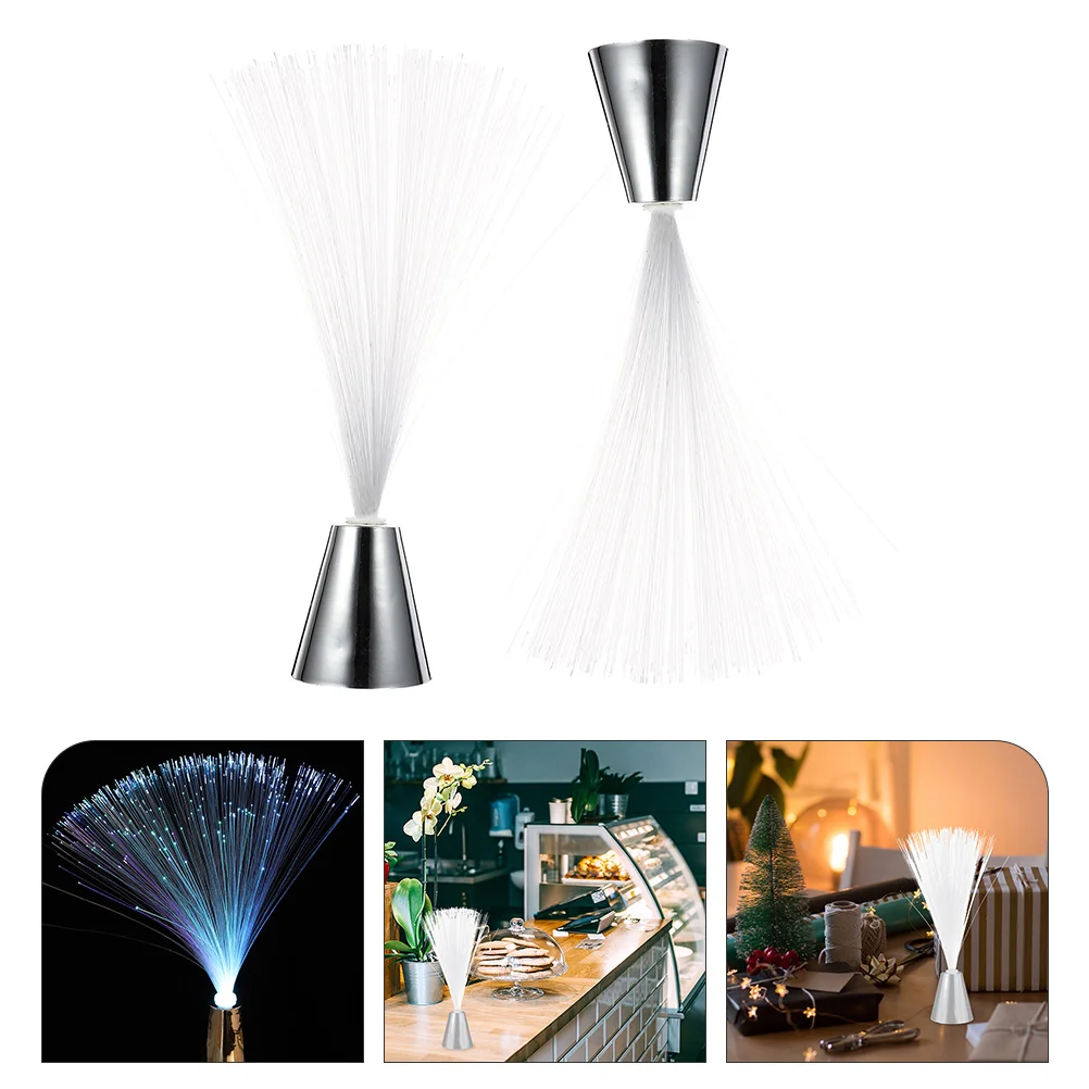 2 luci in fibra colorata che cambia luce notturna novità lampada in fibra ottica lampade che cambiano colore tavolo ambientale decorazioni per la casa regalo