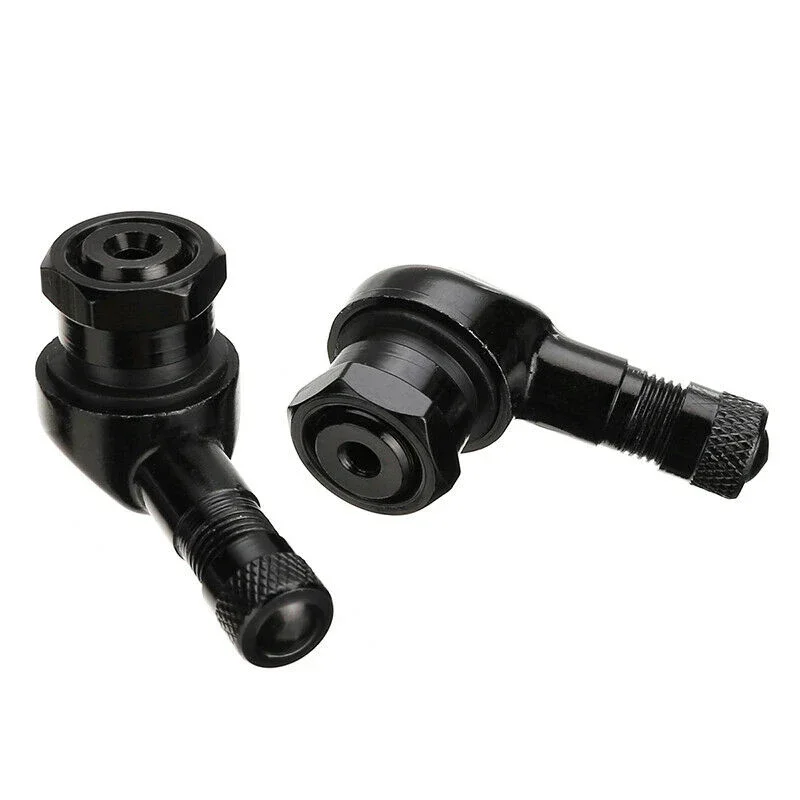 2PCS Motorcycle Rim Tire Wheels Spare Parts Valve Elbow 90 Degree Angle Motorbike Wheel Tire Tubeless Valve Stems Rim Wheel Part