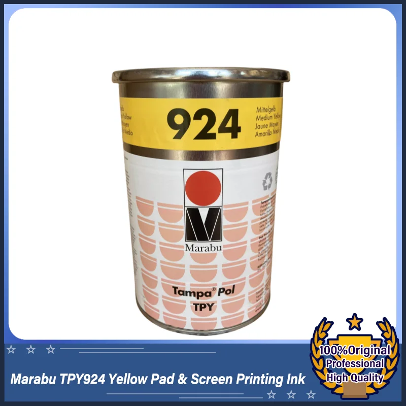 Marabu TPY924 Yellow Pad & Screen Printing Ink – High-End Plastic & Metal Ink