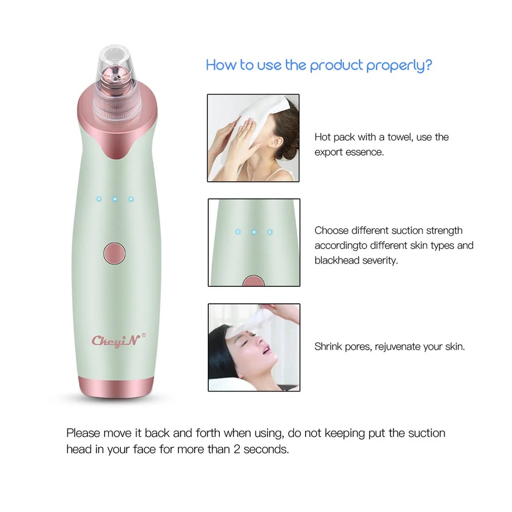 CkeyiN comedone cura della pelle viso poro profondo Acne brufolo rimozione aspirazione del vuoto diamante facciale strumento di bellezza prezzo Dropshipping