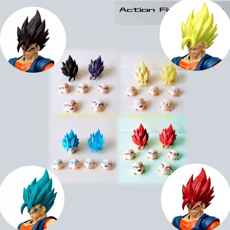 NEU HMG×Neo Dragon Ball Vegito Super Saiyan Goku Vegetto Kopfskulptur Zubehör Tasche PVC-Statue Modell Spielzeug Geschenk Anime-Sammlung