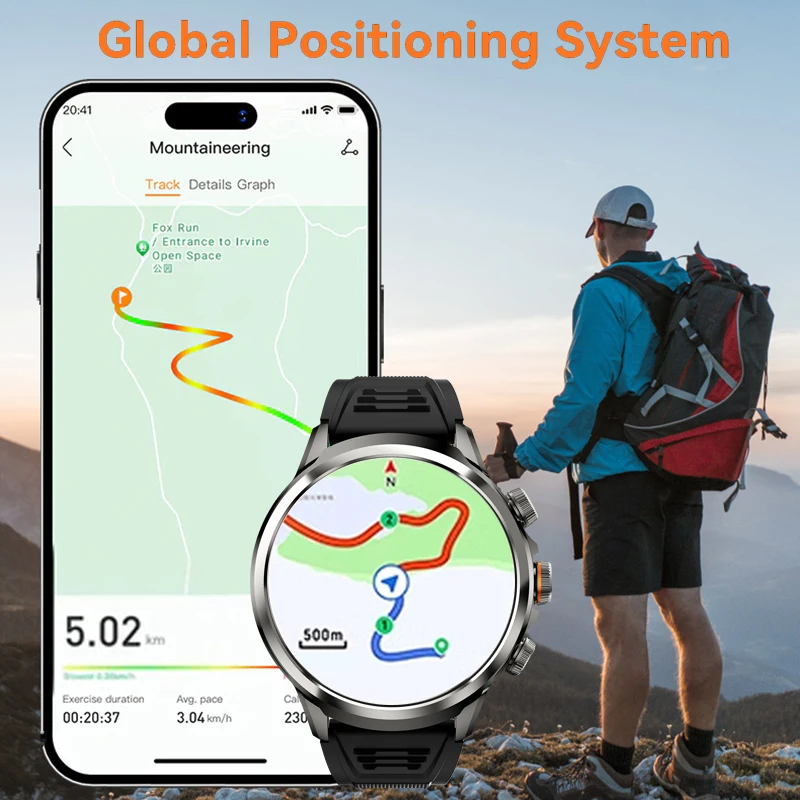 5G/4G شبكة كاملة 8GB + 128GB RAM ساعة ذكية 1.95 بوصة 680*680 شاشة AMOLED 900 واط كاميرا GPS خريطة واي فاي جوجل APPS Smartwatch + صندوق #4