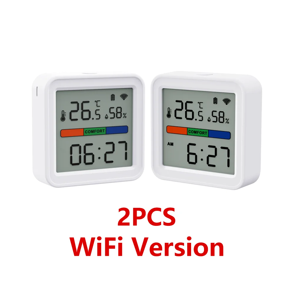 Tuya Neue WiFi Temperatur Feuchtigkeit Sensor Smart Leben Hintergrundbeleuchtung Hygrometer Thermometer Sensor Unterstützung Alexa Google Home Assistent