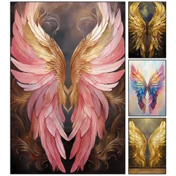 5D DIY Diamond Painting Art Angel Wings Full Square Round Rhinestone Cross Stitch Handmade Mosaic Home Decor Gift