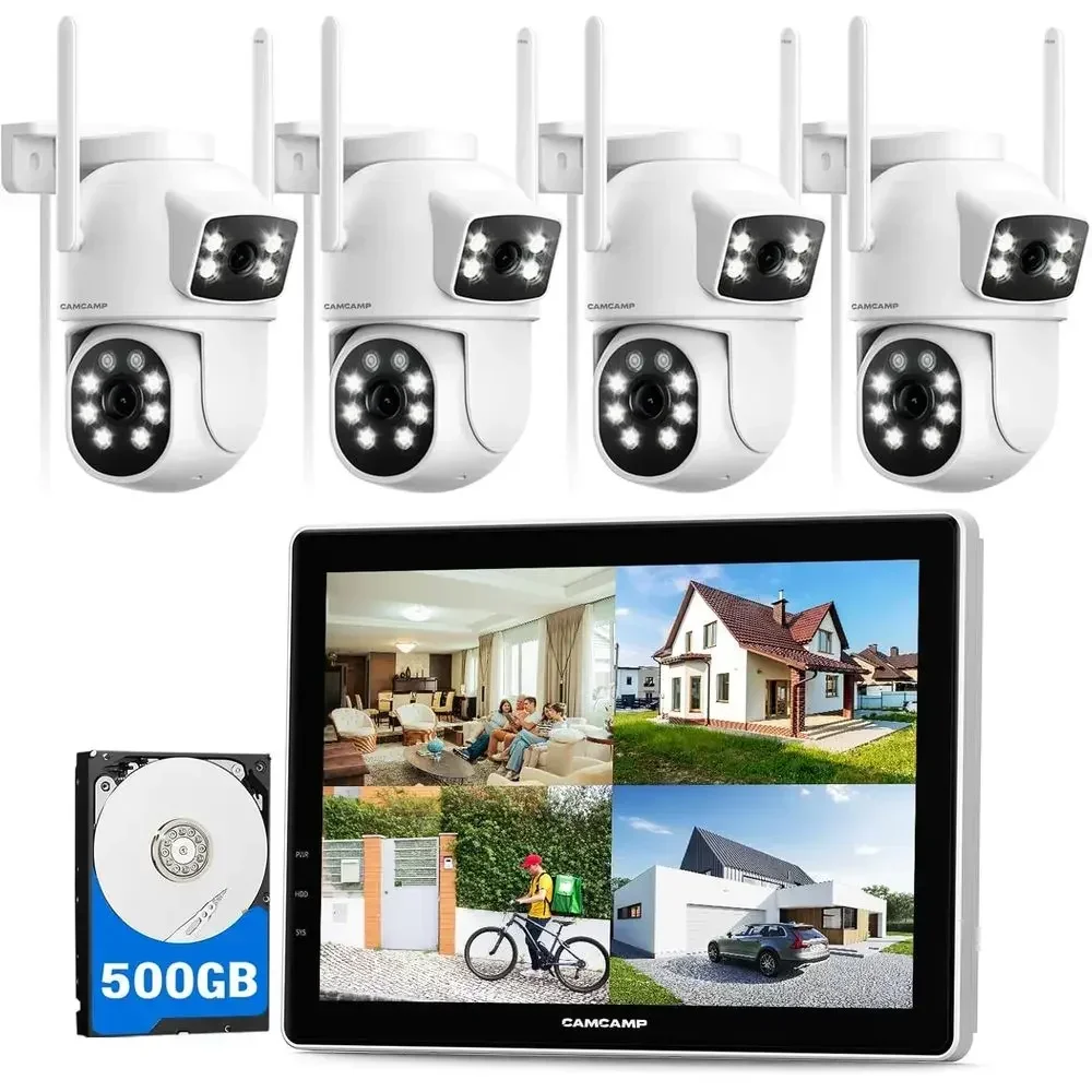 Wireless Security Camera System with 10.1
