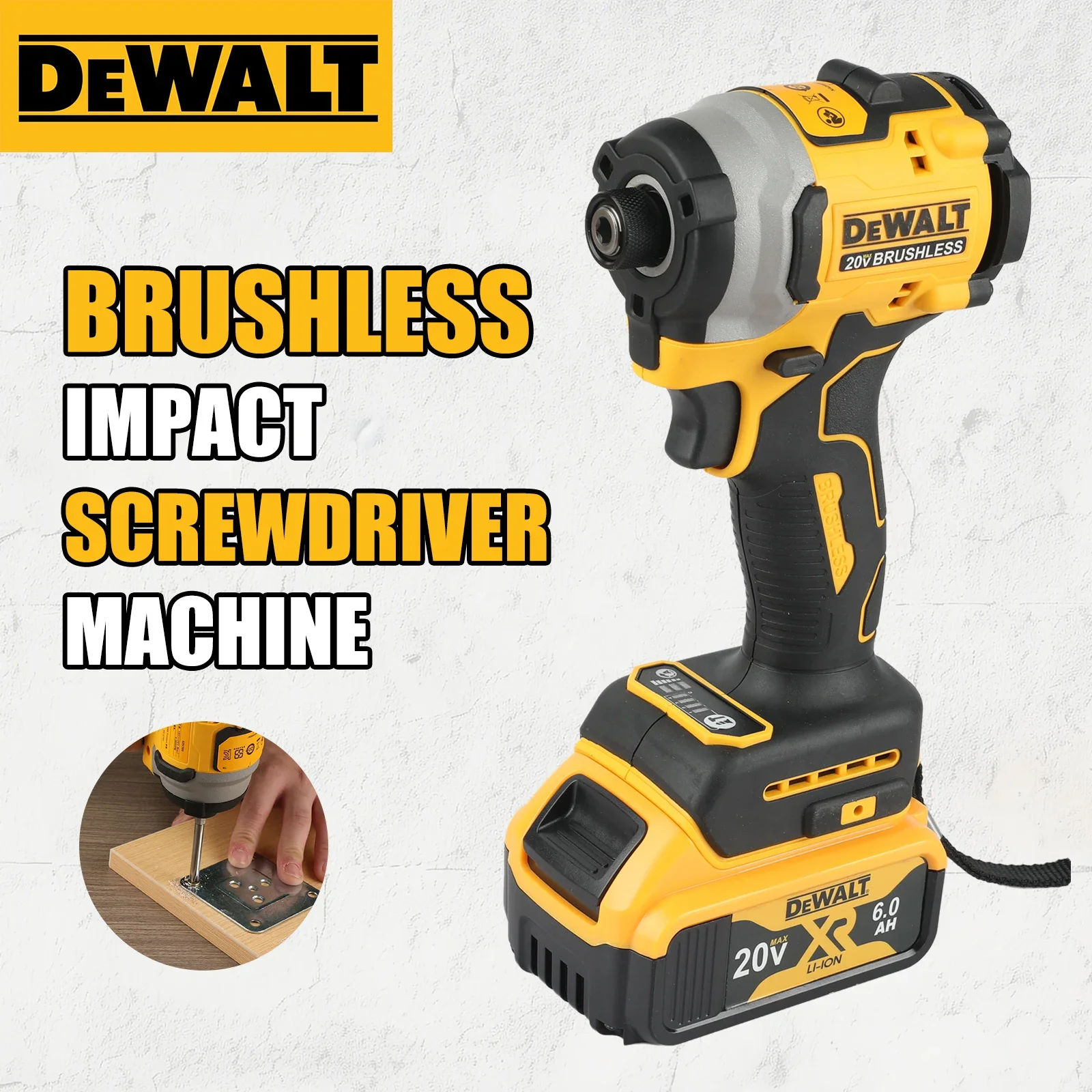 

DeWalt DCF850 Brushless 20V Lithium ion Screwdriver, Electric Drill, Car Repair Electric Tool
