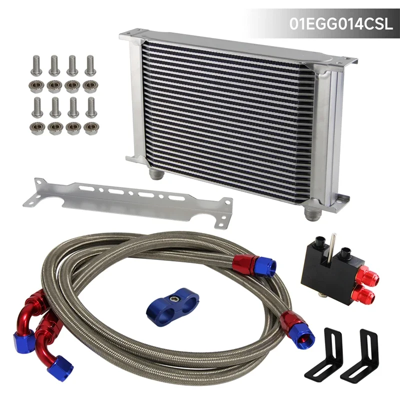 

19/22/25 Row AN10 Oil cooler w/Bracket Hose Kit For BMW 3 Series N54 Engine135 135i E82 335 335i E90 E92 E93 3.0L 06-11 Silver