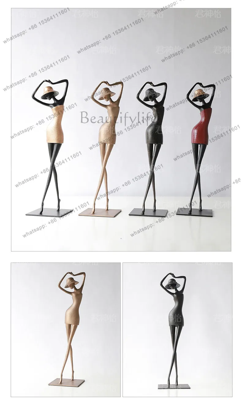 Simple modern Nordic abstract art beautiful woman sculpture living room porch study decorative ornament