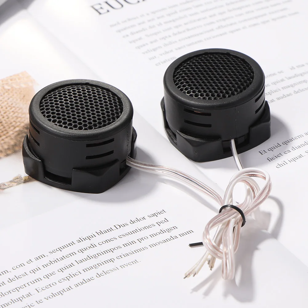 2Pcs Mini Treble Loudspeaker High Efficiency Super Power Audio Sound Car Tweeters Speakers 12V for Car Audio System