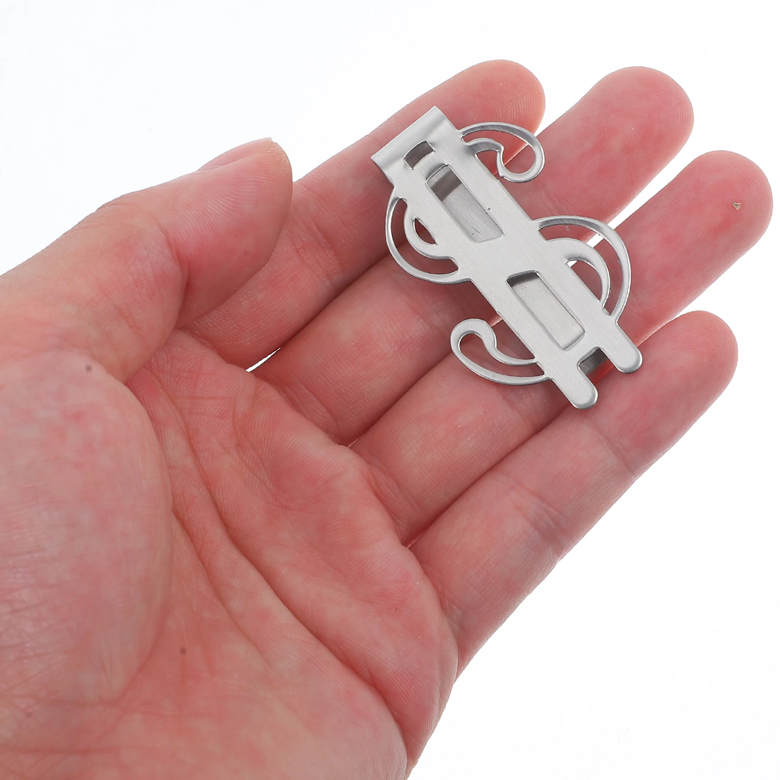 

2 Pcs Money Clips Stainless Steel Adjustable Office Wallet Clamps for Cash Bills Storage Portable Small Practical