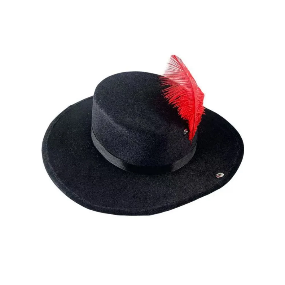 

Wide Brim Gentleman Fedoras Hats Feather Decor Classic 1920s Vintage Fedoras Hats Topper Hat Flat Top 1920s Jazz Hat