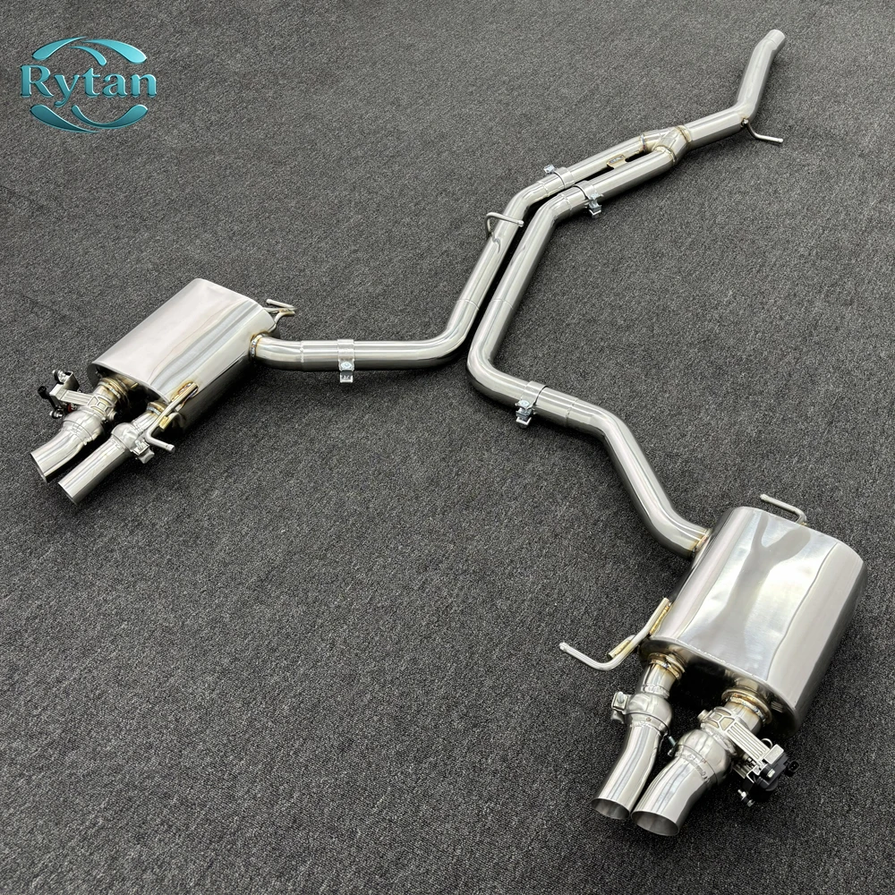 Rytan Performance Valvetronic  Exhaust Pipe Valved Stainless Steel Exhaust System Catback for C8 A6 A7 2.0T RS STYLE