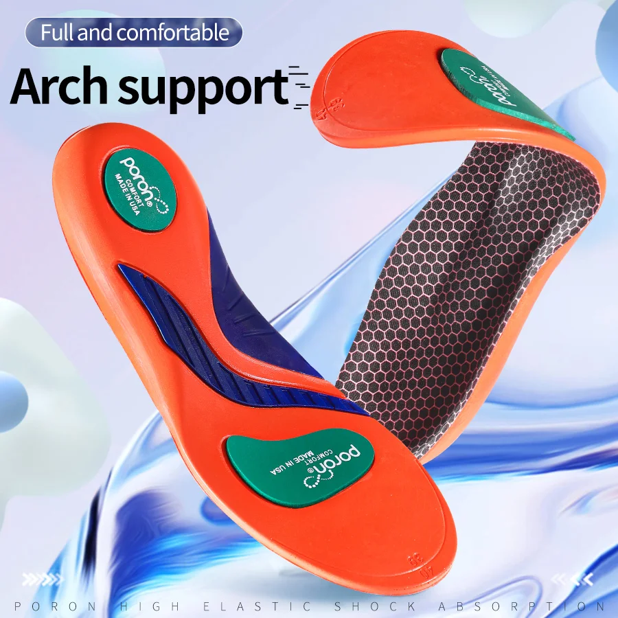 High Quality Full Foot Wrapped Arch Support Durable Comfortable Long Standing Thickeneded Non-Tiring Casual Insole Pu Soft Sole