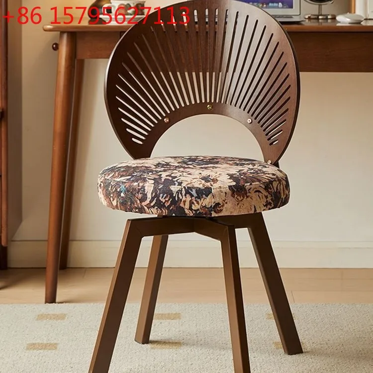 Chair solid wood home computer chair bedroom dressing makeup chair backrest study
