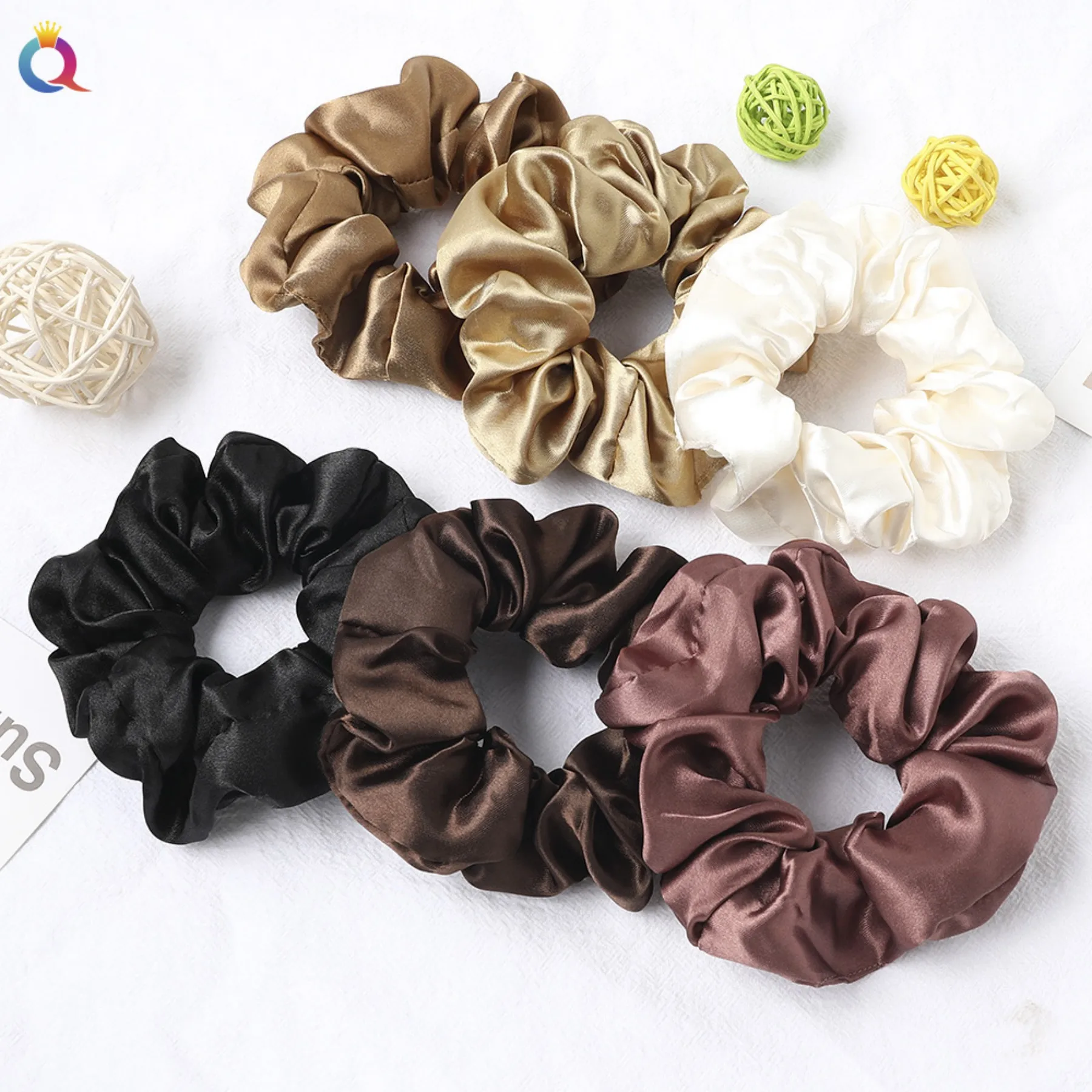 

Scrunchies for Women, Satin Hair Scrunchies Softer Than Silk Hair Ties Valentine's Day Gifts, Big Scrunchy Ponytail Holder 6Pack