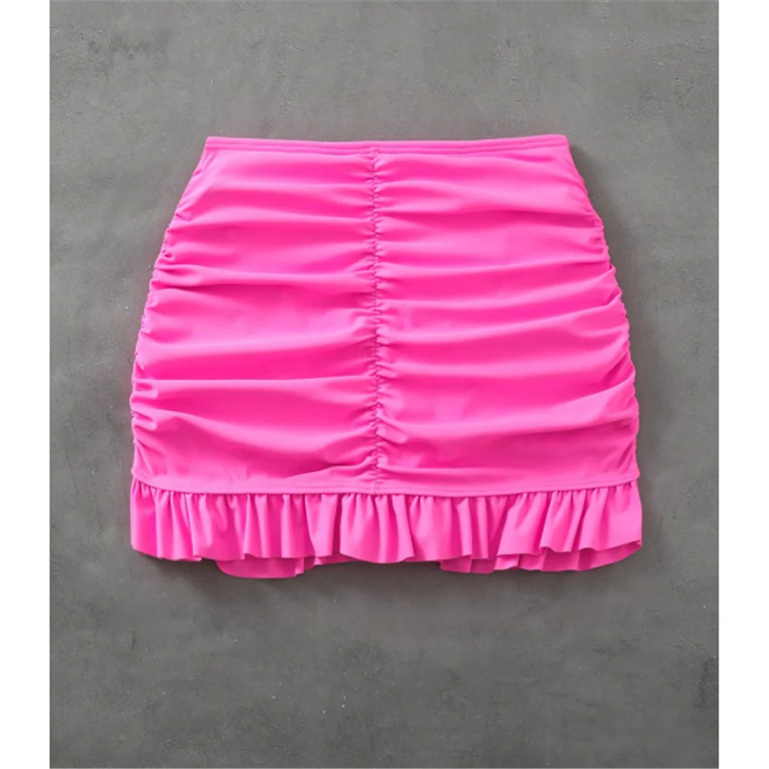 S - XL Rüschen-Strandrock, Strandkleidung, Scrunch-Butt-Bikinihose, Badehose, Damen-Badebekleidung, Damen-Badehose, Unterwäsche V6781 – Detail 7