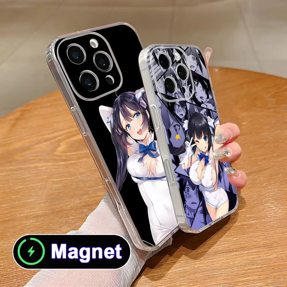 

Anime Danmachi Hestia Phone Case for iPhone 17 16 15 14 13 12 11 Air Pro Max Plus Mini Soft TPU Clear Magnet Cover