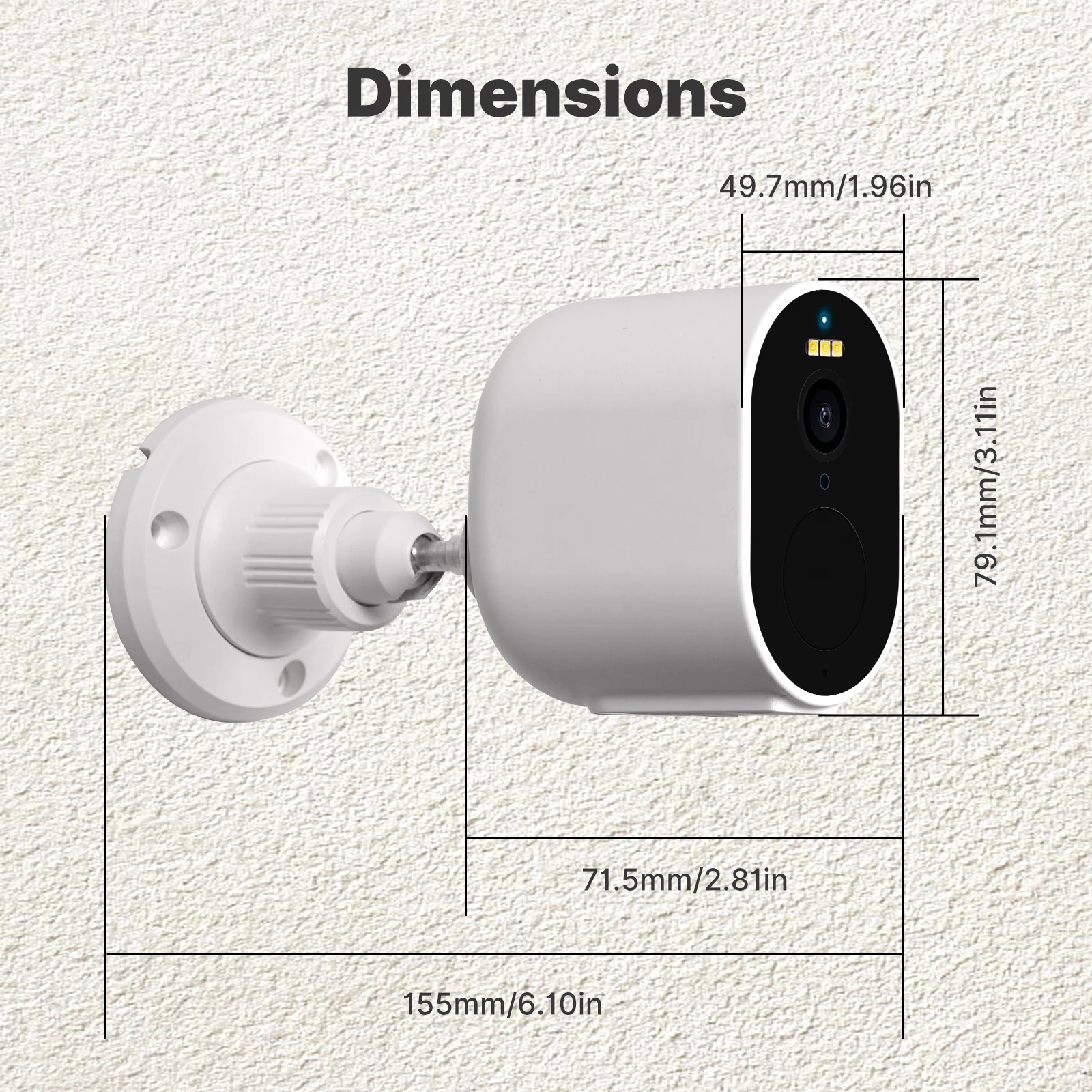 MOES Tuya WiFi 3MP HD Smart Surveillance Security Camera Solar Charging Waterproof Low Power Consumption Full Color Night Vision