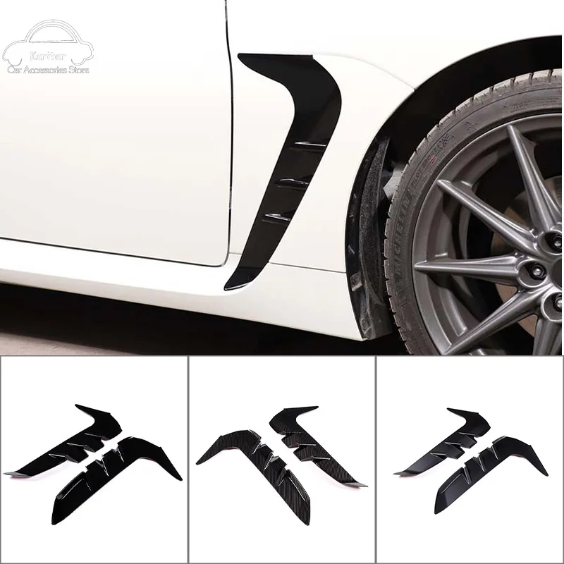 

For Subaru BRZ Toyota 86 2022 ABS Carbon Fiber Car Fender Side Air Vent Outlet Cover Trim Decorative Sticker Car Accessories