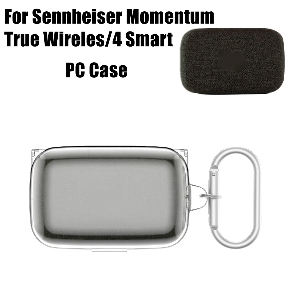 غطاء حماية من البولي كربونات مقاوم للصدمات ومضاد للخدش مع غطاء حماية بخطاف لهاتف Sennheiser Momentum True Wireles/4 Smart