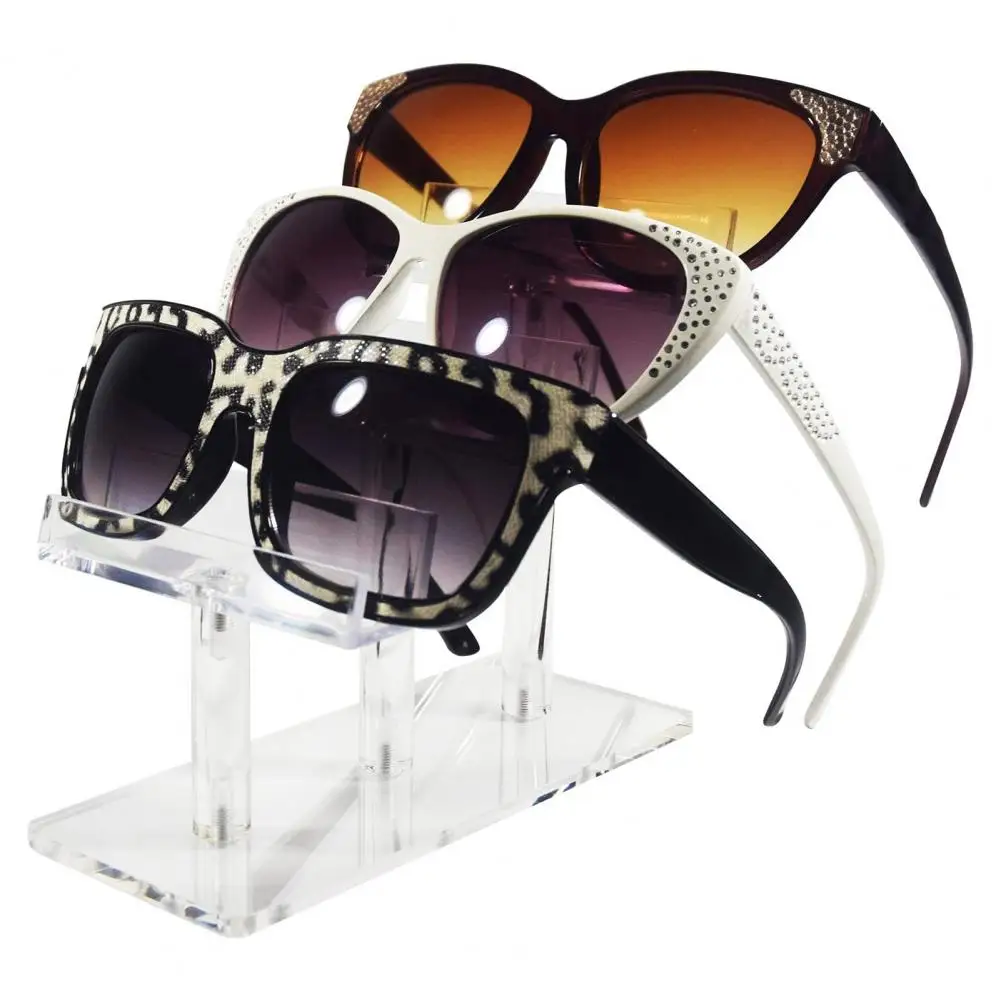 Acrylic Glasses Display Stand Multi-tiers Heavy Duty Non-slip Desktop Sunglasses Eyewear Show Holder Rack