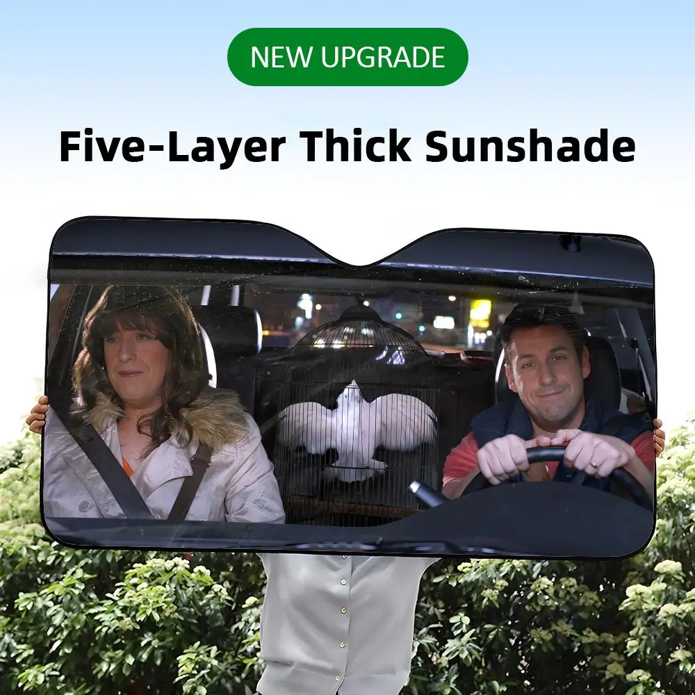 

J-Jack and J-Jill Sun Visor Five-Layer Aluminum Foil Windshield Sunshades UV Protector & Heat Shield Car Front Window