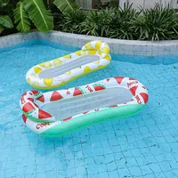 1Pc 57x29in PVC Inflatable Water Hammock Floating Row Swim Ring Tube Swimming Pool Mattresses Sleeping Bed Beach Lounger Chair