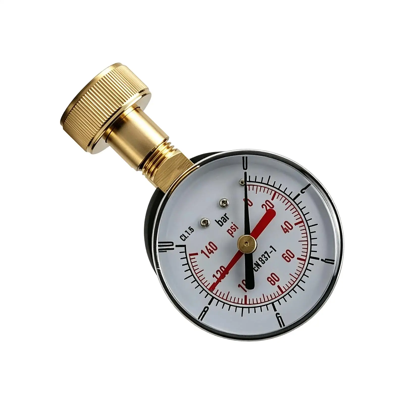 Water Pressure Tester High Precision Waterproof 60-140 PSI Easy Read Oil Pressure Gauge For Central Air Conditioning Rooms Pump