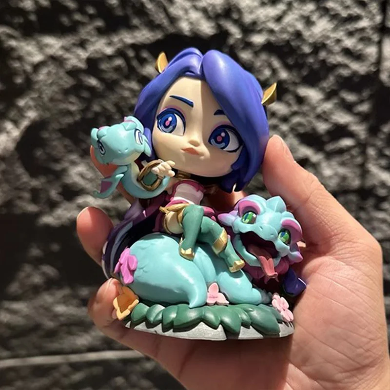 LOL League of Legends FAE DRAGON, Ashe13 ° Aniversário, Versão Q, Figuras de Ação Anime, Ornamentos Colecionáveis, Presente Modelo, Original