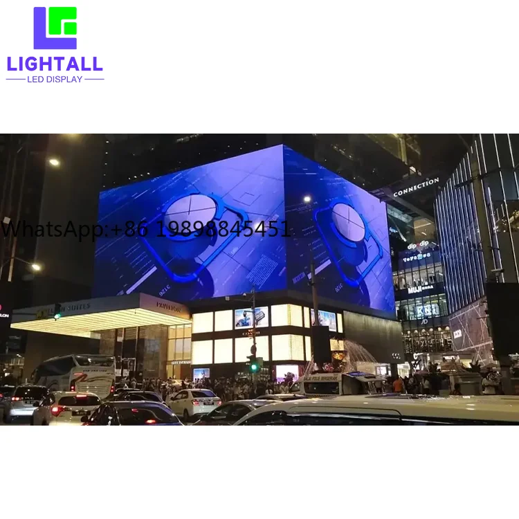 

P3.9 1x1m Outdoor Mall Pillar Advertising HD 3D Billboard Full Color Outdoor Waterproof Aluminum Pantalla LED Screen Video Wall