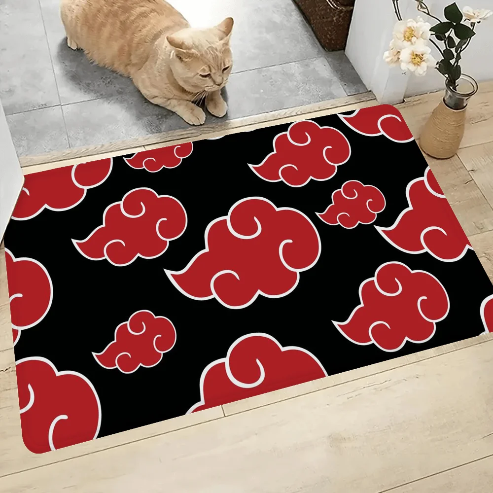 Japanese Anime Red Cloud Kitchen Mat Nordic Style Bedroom Living Room Doormat Home Balcony Anti-Slip Welcome Rug