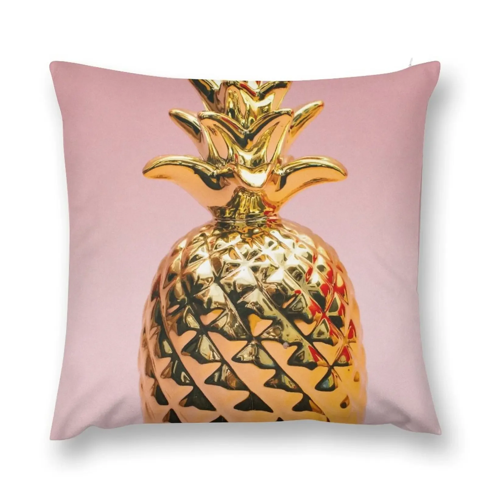 Gold & Pink Pineapple Throw Pillow Decorative Sofa Cushions Decorative Cushions For Living Room Sitting Cushion pillow