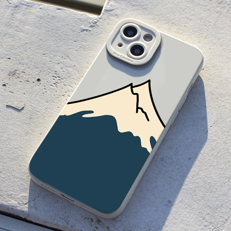 

Чехол для мобильного телефона Creative Mountain для iPhone 16, 15, 14, 13, 12, 11 Pro/Max/Plus, противоударная задняя крышка с защитой от отпечатков пальцев